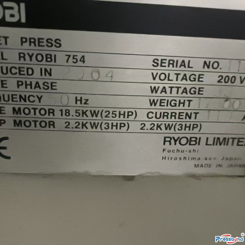 Ryobi 754 (4-color offset press)